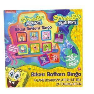 SpongeBob SquarePants Bikini Bottom Bingo Board Game Nickelodeon Kids Ages 3+